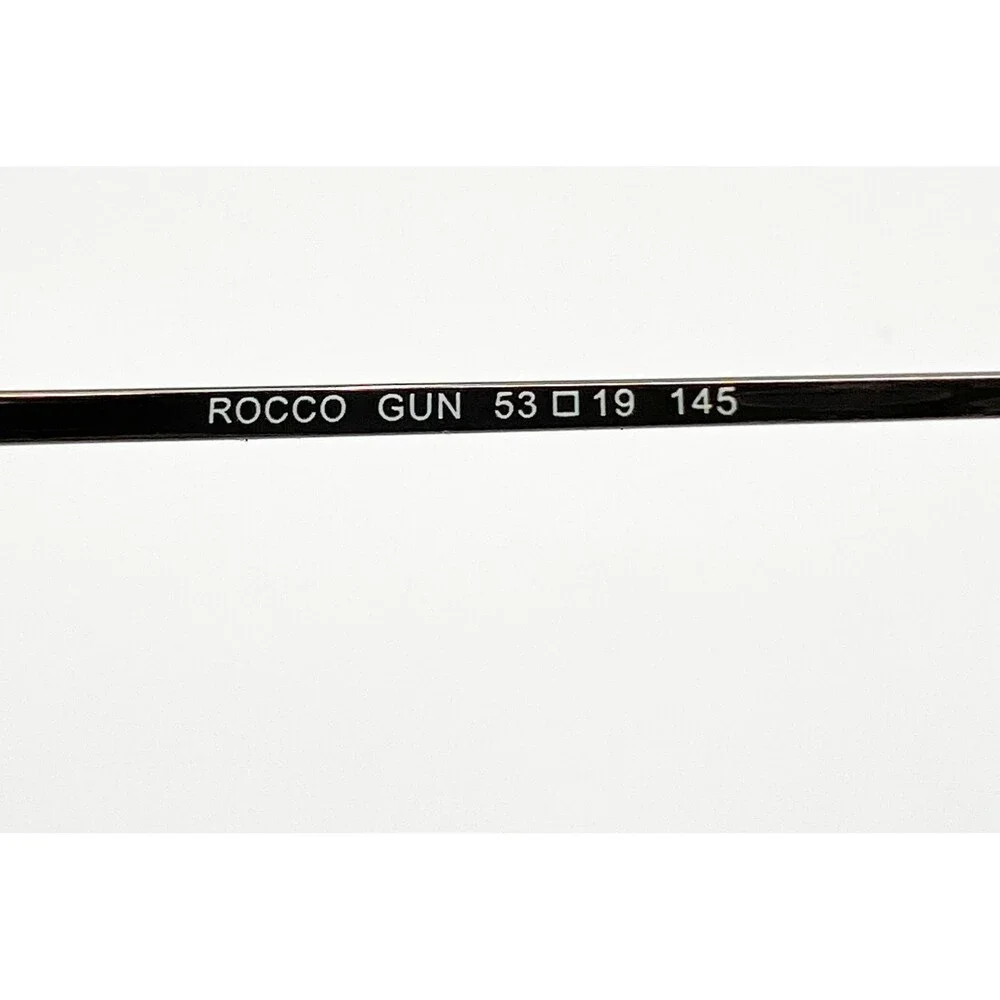 Caravaggio Eyeglasses Unisex Gunmetal Half Rim Rocco Gun 53-19-145